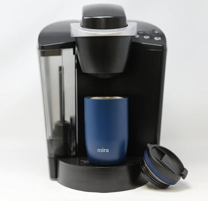 12 oz Travel Coffee Mug - Insulated Stainless Steel Tumbler with Screw Lid - French Granite