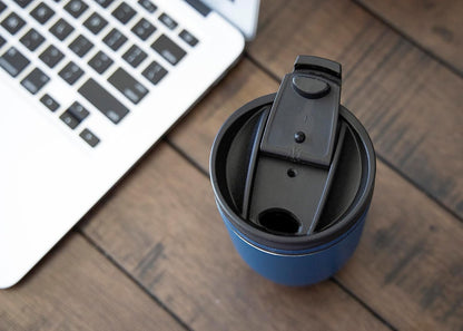 12 oz Travel Coffee Mug - Insulated Stainless Steel Tumbler with Screw Lid - French Granite