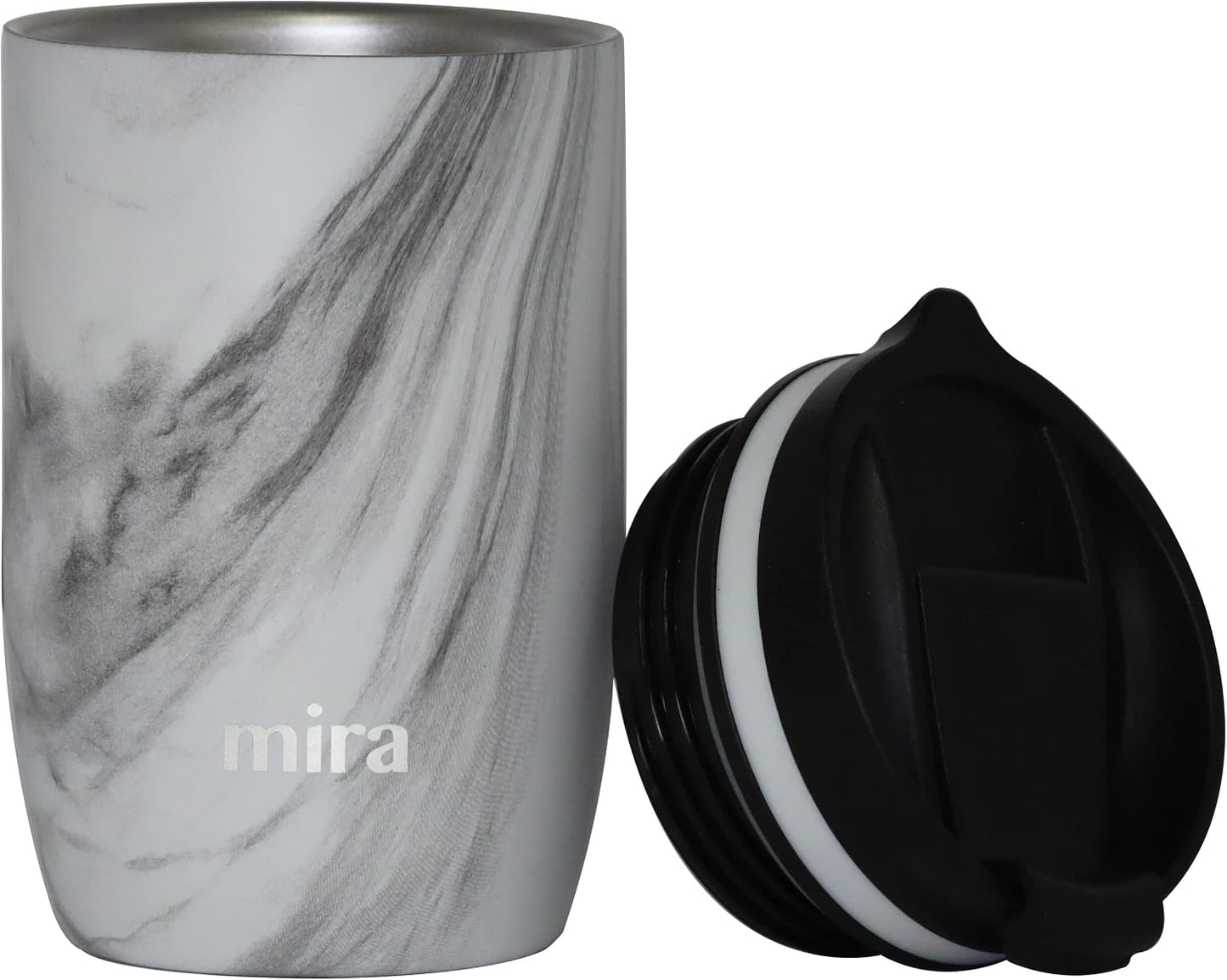 12 oz Travel Coffee Mug - Insulated Stainless Steel Tumbler with Screw Lid - French Granite