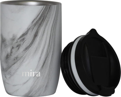 12 oz Travel Coffee Mug - Insulated Stainless Steel Tumbler with Screw Lid - French Granite