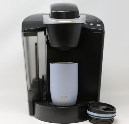 12 oz Travel Coffee Mug - Insulated Stainless Steel Tumbler with Screw Lid - French Granite
