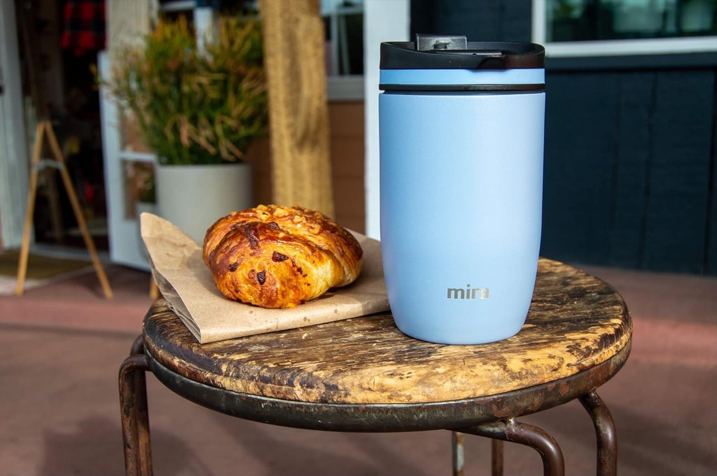 12 oz Travel Coffee Mug - Insulated Stainless Steel Tumbler with Screw Lid - French Granite