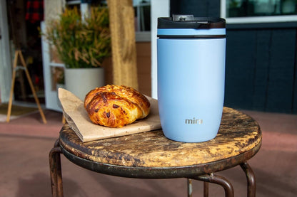 12 oz Travel Coffee Mug - Insulated Stainless Steel Tumbler with Screw Lid - French Granite