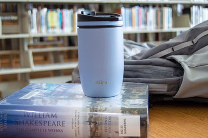12 oz Travel Coffee Mug - Insulated Stainless Steel Tumbler with Screw Lid - French Granite