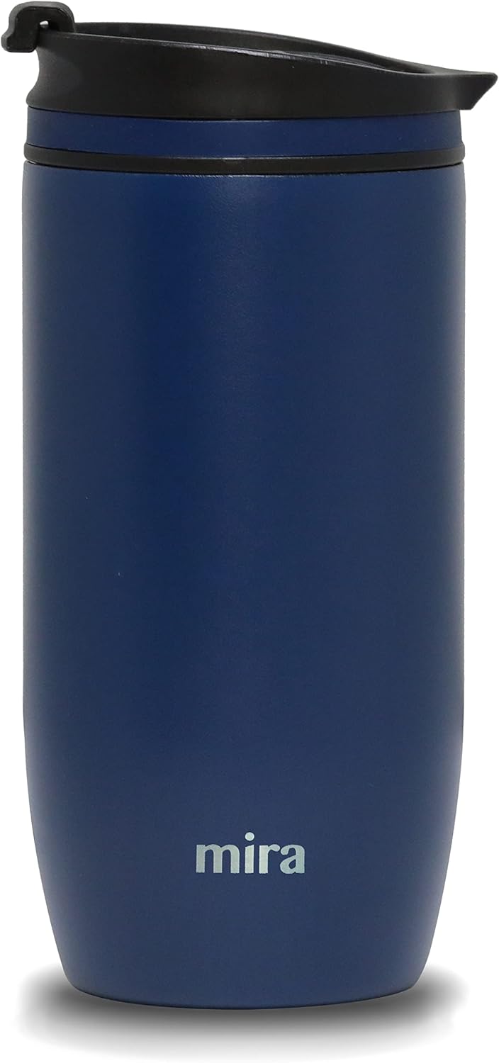 12 oz Travel Coffee Mug - Insulated Stainless Steel Tumbler with Screw Lid - French Granite