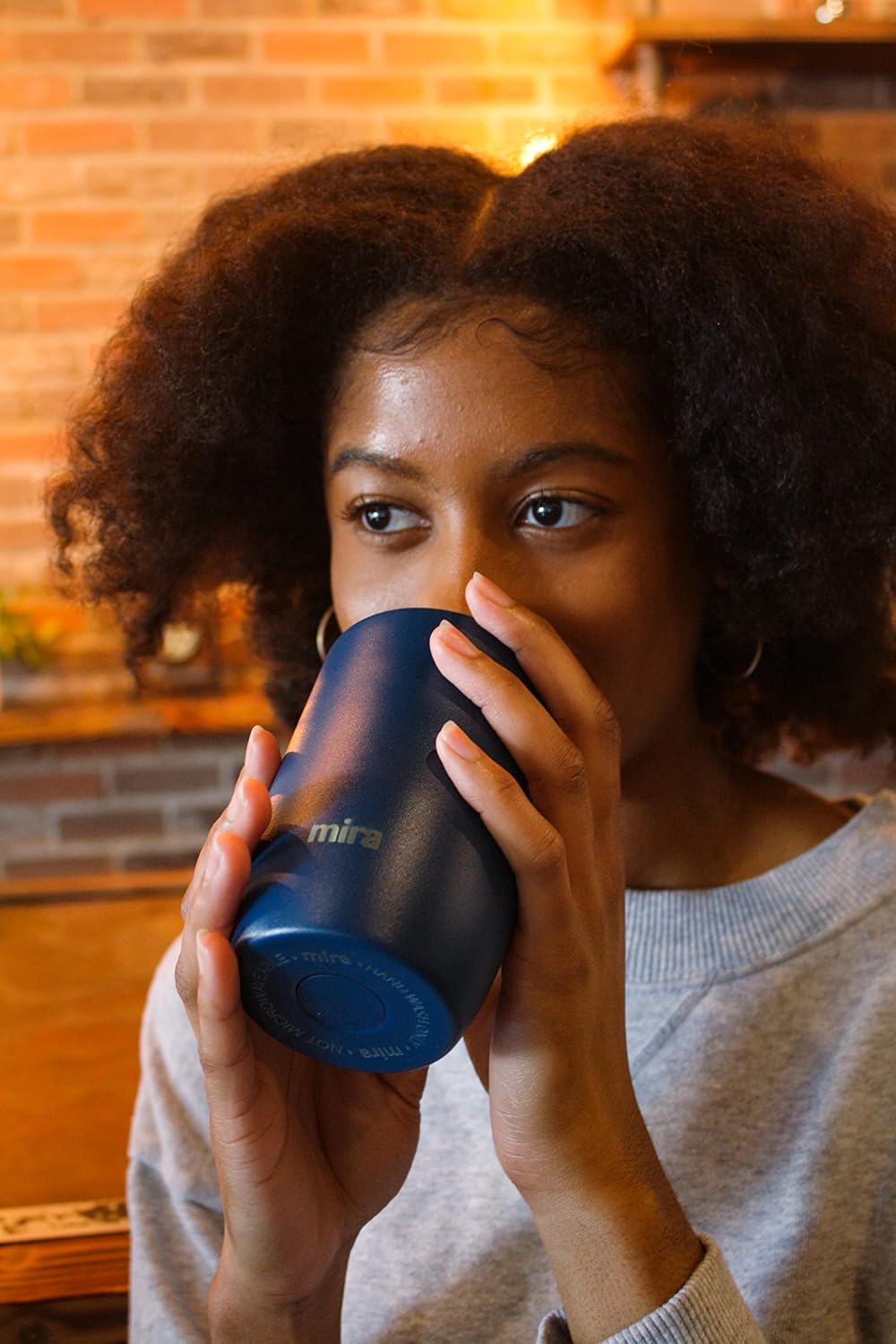 12 oz Travel Coffee Mug - Insulated Stainless Steel Tumbler with Screw Lid - French Granite