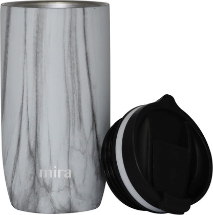 12 oz Travel Coffee Mug - Insulated Stainless Steel Tumbler with Screw Lid - French Granite