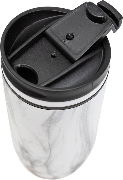 12 oz Travel Coffee Mug - Insulated Stainless Steel Tumbler with Screw Lid - French Granite