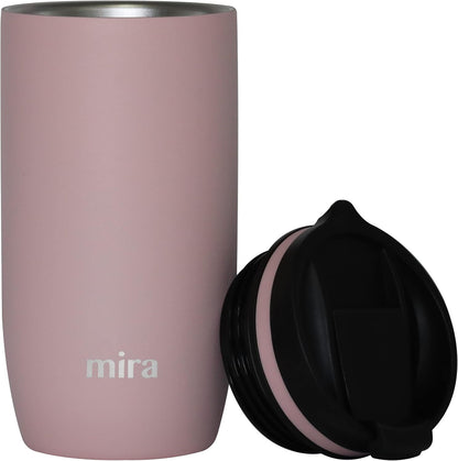 12 oz Travel Coffee Mug - Insulated Stainless Steel Tumbler with Screw Lid - French Granite