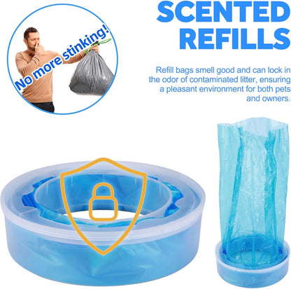 Diaper Pail Refills for Diaper Genie Pails,Expressions,Elite and Complete Pail, 4 Pack Diaper Pail Refill Bags Compatible with Litter Locker II,Plus,Design, Baby Diaper Pail Refills for Angelcare