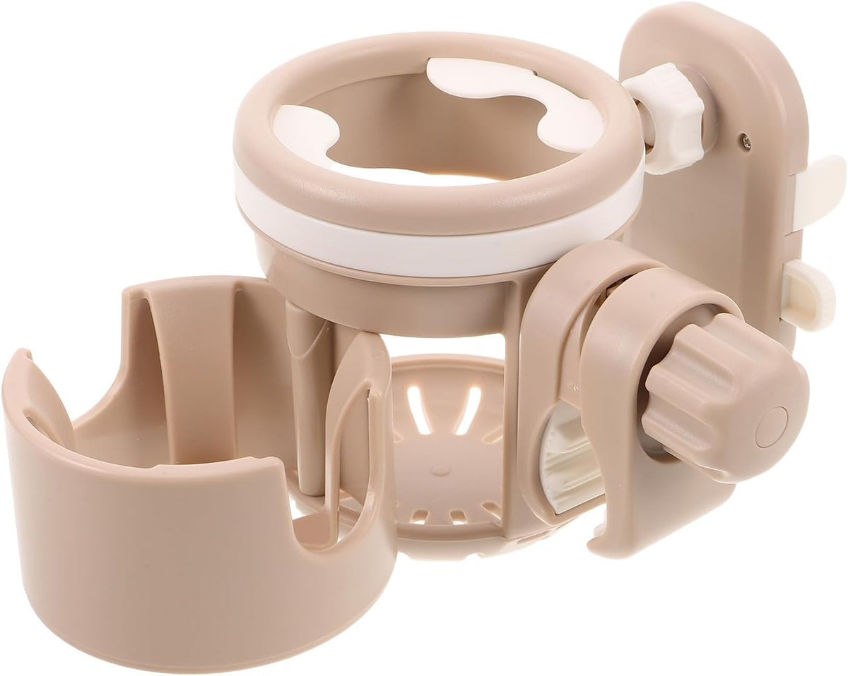 Stroller Cup Holder Organizer 3 in 1 Pushchair Accessory with Removable Abs Holder for Water Bottle, Milk Bottle, and Mobile Phone, for Outdoor Use and Walks