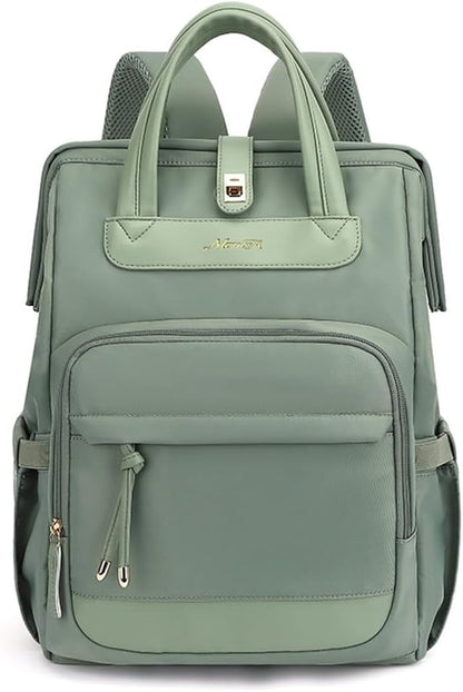 Stylish Casual Diaper Bag Backpack,Multifunctional Travel Nappy Changing Bag Mummy Bags with Insulated Pockets(Green)