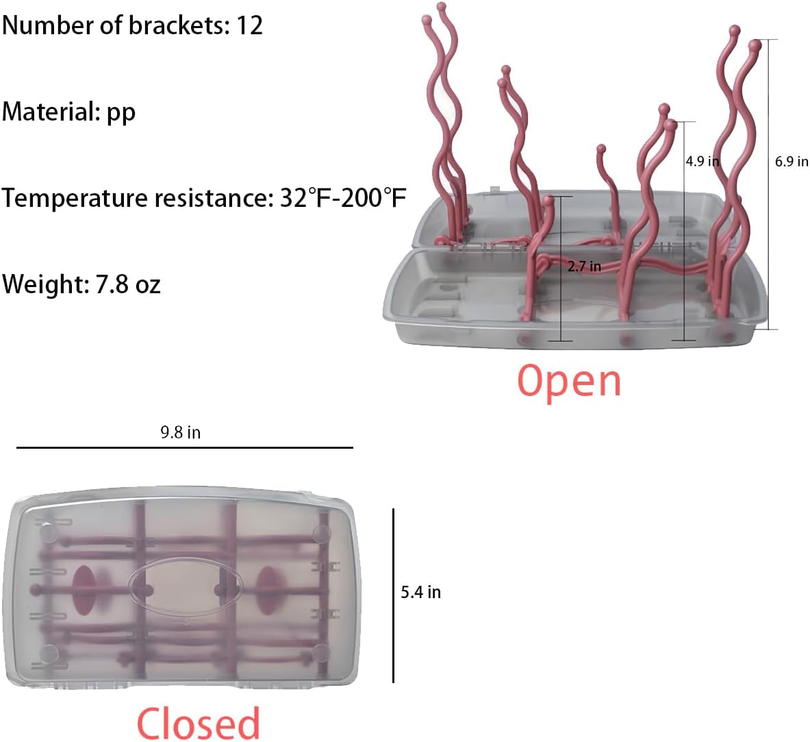 Collapsible Baby Bottle Drying Rack, Bottle Dryer Holder for Bottles, Teats, Cups, Pump Parts and Accessories (Blue)