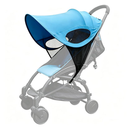 Universal Sun Shade for Baby Stroller UV Protection Rainproof Sun Cover for Stroller Pram Pushchair Buggy Blackout Parasol Sunshade Blind Canopy Cover Pushchair Anti-UV Awning for Travel Park Walking