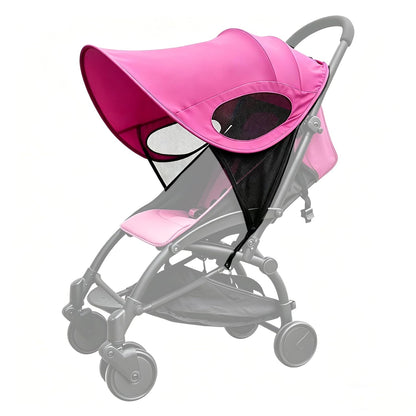 Universal Sun Shade for Baby Stroller UV Protection Rainproof Sun Cover for Stroller Pram Pushchair Buggy Blackout Parasol Sunshade Blind Canopy Cover Pushchair Anti-UV Awning for Travel Park Walking