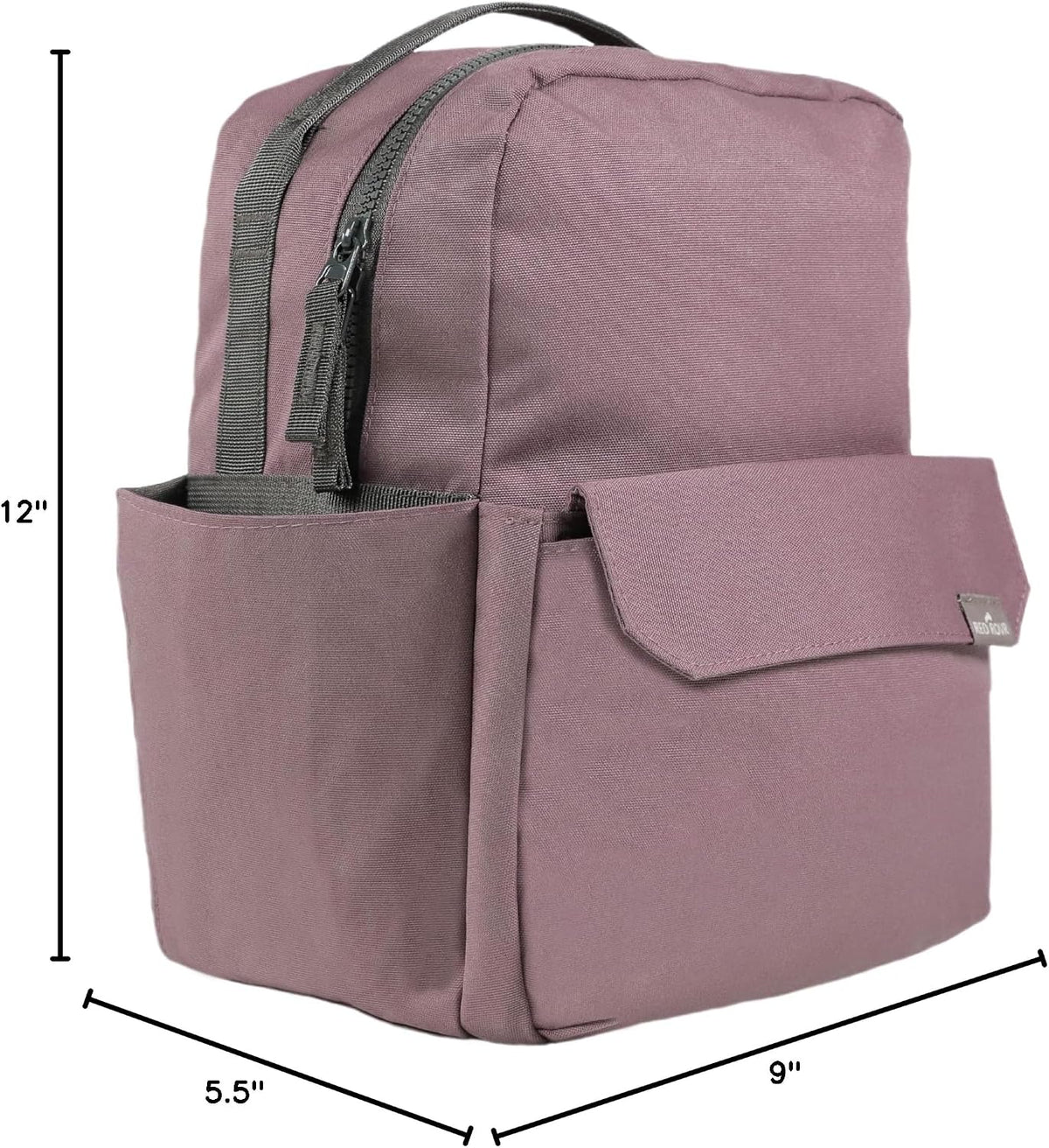 Mini Roo Diaper Bag Backpack, Mauve Baby Bag - 6 Pockets For Daily Carry
