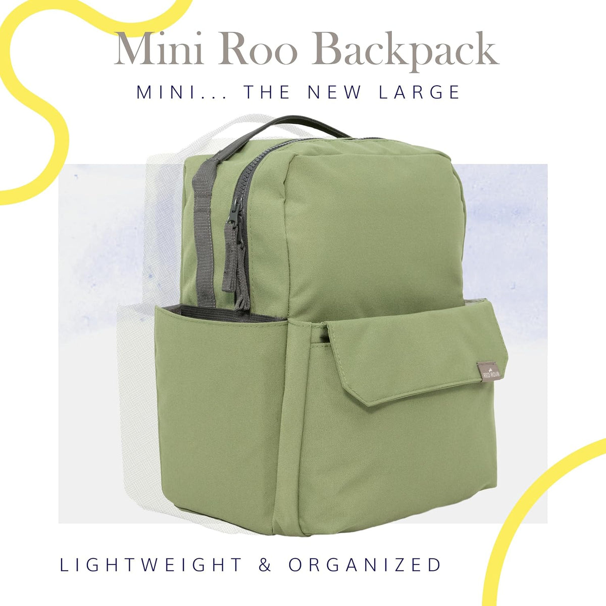 Mini Roo Diaper Bag Backpack, Mauve Baby Bag - 6 Pockets For Daily Carry