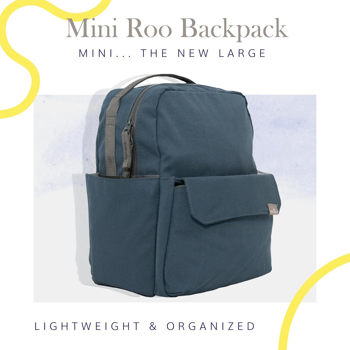 Mini Roo Diaper Bag Backpack, Mauve Baby Bag - 6 Pockets For Daily Carry