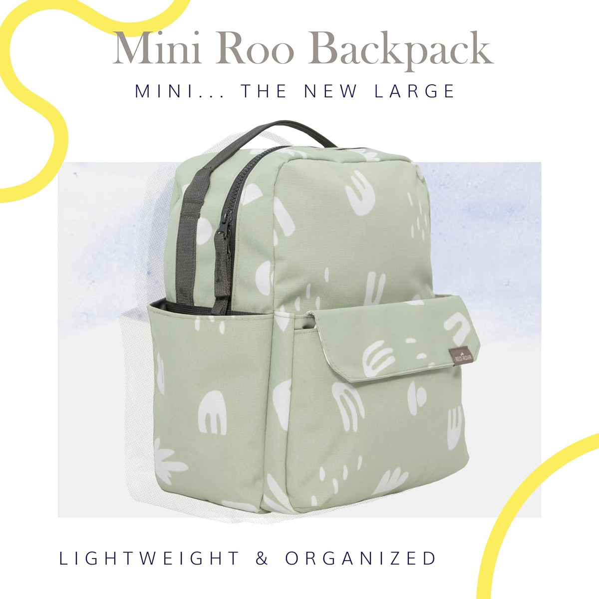 Mini Roo Diaper Bag Backpack, Mauve Baby Bag - 6 Pockets For Daily Carry