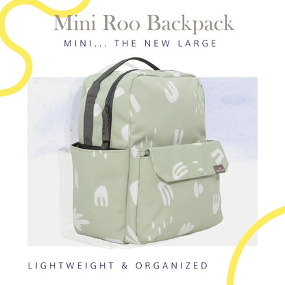 Mini Roo Diaper Bag Backpack, Mauve Baby Bag - 6 Pockets For Daily Carry