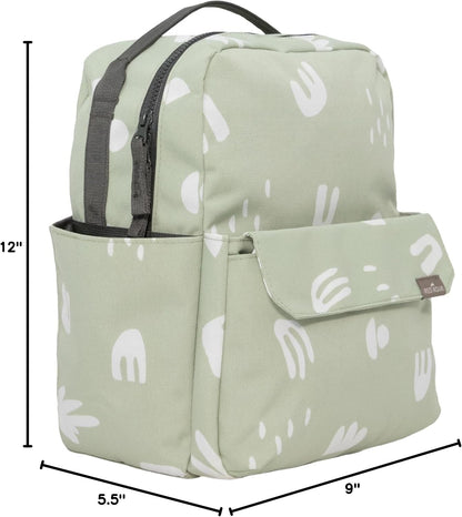 Mini Roo Diaper Bag Backpack, Mauve Baby Bag - 6 Pockets For Daily Carry