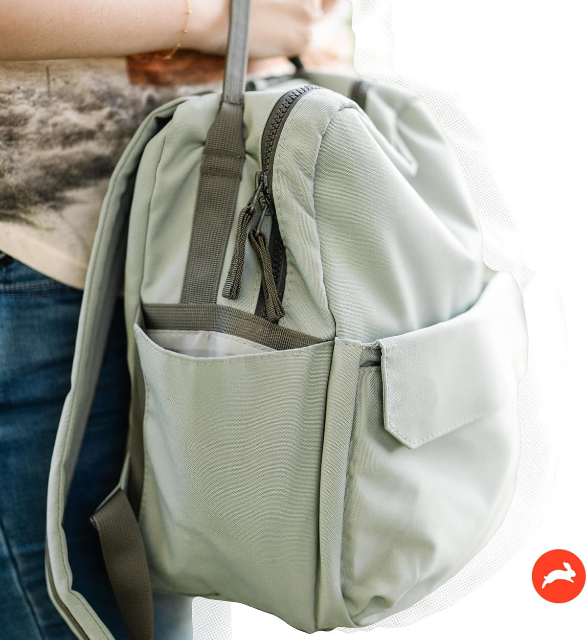 Mini Roo Diaper Bag Backpack, Mauve Baby Bag - 6 Pockets For Daily Carry