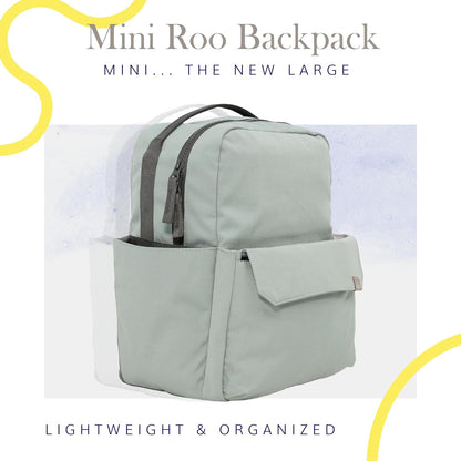 Mini Roo Diaper Bag Backpack, Mauve Baby Bag - 6 Pockets For Daily Carry