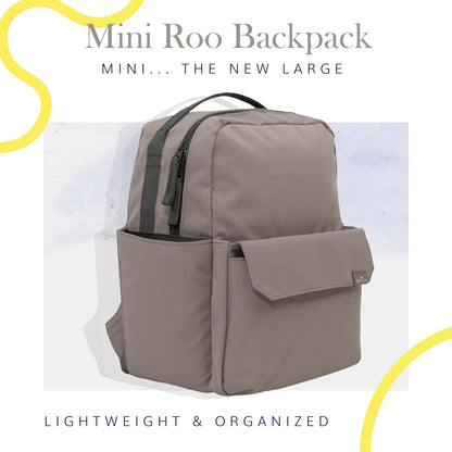 Mini Roo Diaper Bag Backpack, Mauve Baby Bag - 6 Pockets For Daily Carry