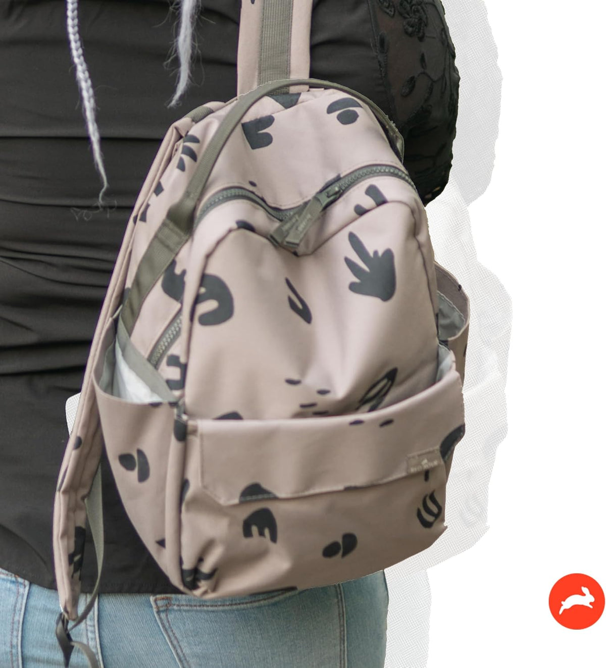 Mini Roo Diaper Bag Backpack, Mauve Baby Bag - 6 Pockets For Daily Carry