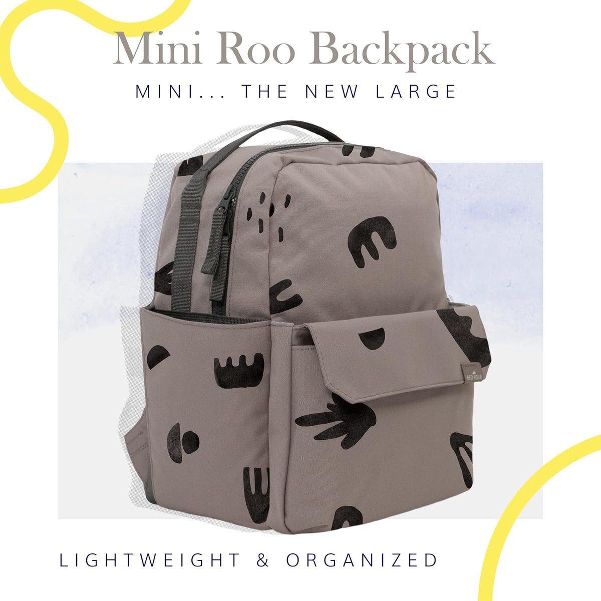 Mini Roo Diaper Bag Backpack, Mauve Baby Bag - 6 Pockets For Daily Carry