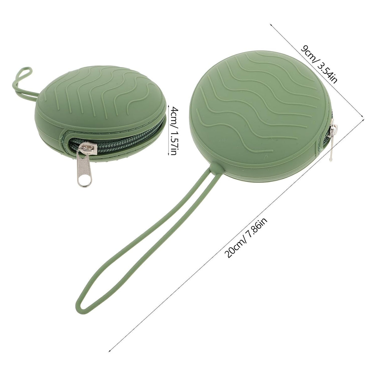 2pcs Silicone Pacifier Holder Pouch, Compact and Lightweight Multifunctional Storage Case for Pacifiers and Small Items, Portable Zipper Coin Purse for Daily Use and Travel