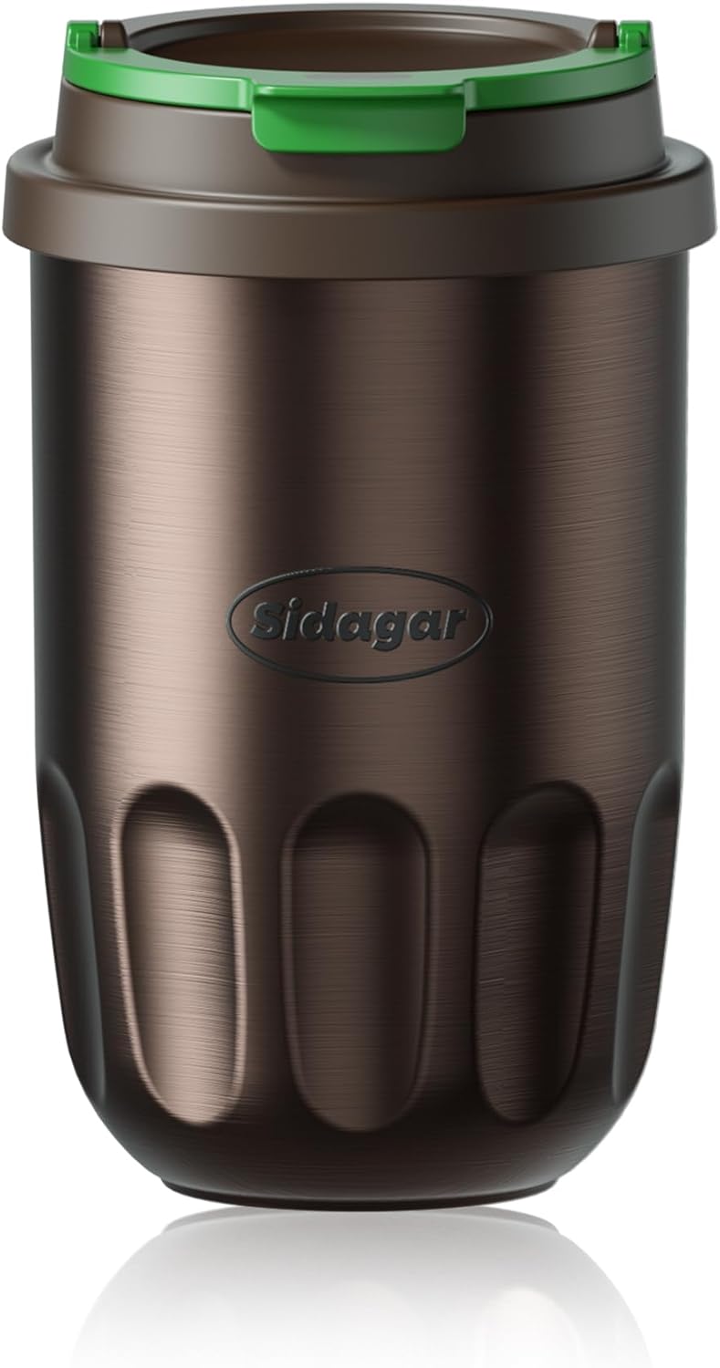 Coffee Mug 10 oz Ceramic Lined Tumbler, Double Wall Stainless Steel Cup with Lid, Mini Water Bottle, Vacuum Insulated Travel Mug for Home Office, Pink