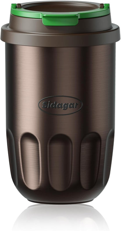 Coffee Mug 10 oz Ceramic Lined Tumbler, Double Wall Stainless Steel Cup with Lid, Mini Water Bottle, Vacuum Insulated Travel Mug for Home Office, Pink