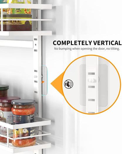 White 9-Tier Over The Door Pantry Organizer, Pantry Organization And Storage, Metal Hanging Spice Rack Shelves Door, Home & Kitchen Essentials, Laundry Room Bathroom Organization