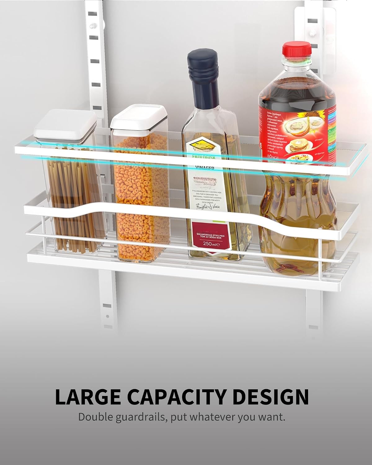 White 9-Tier Over The Door Pantry Organizer, Pantry Organization And Storage, Metal Hanging Spice Rack Shelves Door, Home & Kitchen Essentials, Laundry Room Bathroom Organization