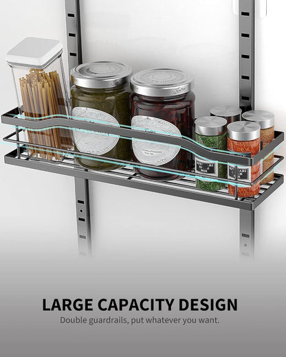 White 9-Tier Over The Door Pantry Organizer, Pantry Organization And Storage, Metal Hanging Spice Rack Shelves Door, Home & Kitchen Essentials, Laundry Room Bathroom Organization