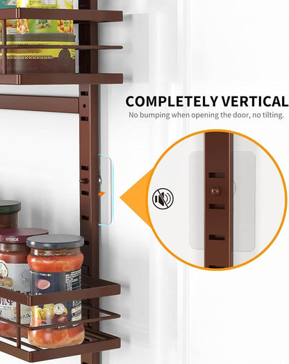 White 9-Tier Over The Door Pantry Organizer, Pantry Organization And Storage, Metal Hanging Spice Rack Shelves Door, Home & Kitchen Essentials, Laundry Room Bathroom Organization