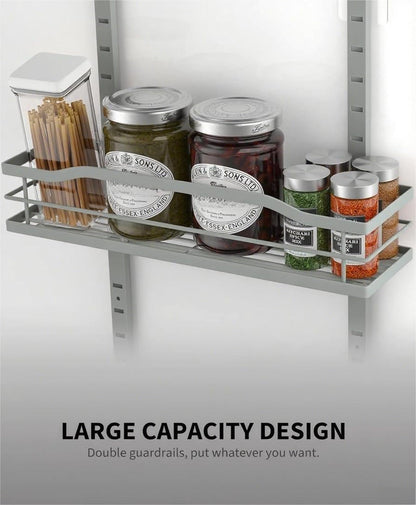 White 9-Tier Over The Door Pantry Organizer, Pantry Organization And Storage, Metal Hanging Spice Rack Shelves Door, Home & Kitchen Essentials, Laundry Room Bathroom Organization