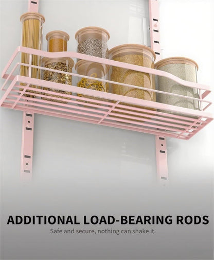 White 9-Tier Over The Door Pantry Organizer, Pantry Organization And Storage, Metal Hanging Spice Rack Shelves Door, Home & Kitchen Essentials, Laundry Room Bathroom Organization