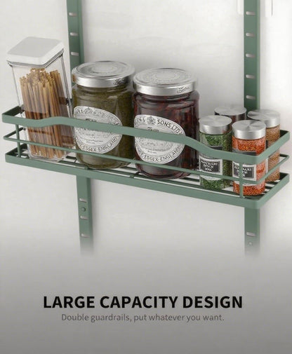 White 9-Tier Over The Door Pantry Organizer, Pantry Organization And Storage, Metal Hanging Spice Rack Shelves Door, Home & Kitchen Essentials, Laundry Room Bathroom Organization