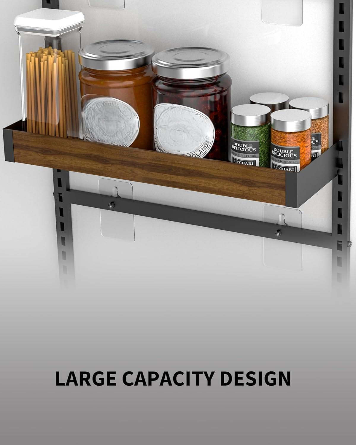 White 9-Tier Over The Door Pantry Organizer, Pantry Organization And Storage, Metal Hanging Spice Rack Shelves Door, Home & Kitchen Essentials, Laundry Room Bathroom Organization