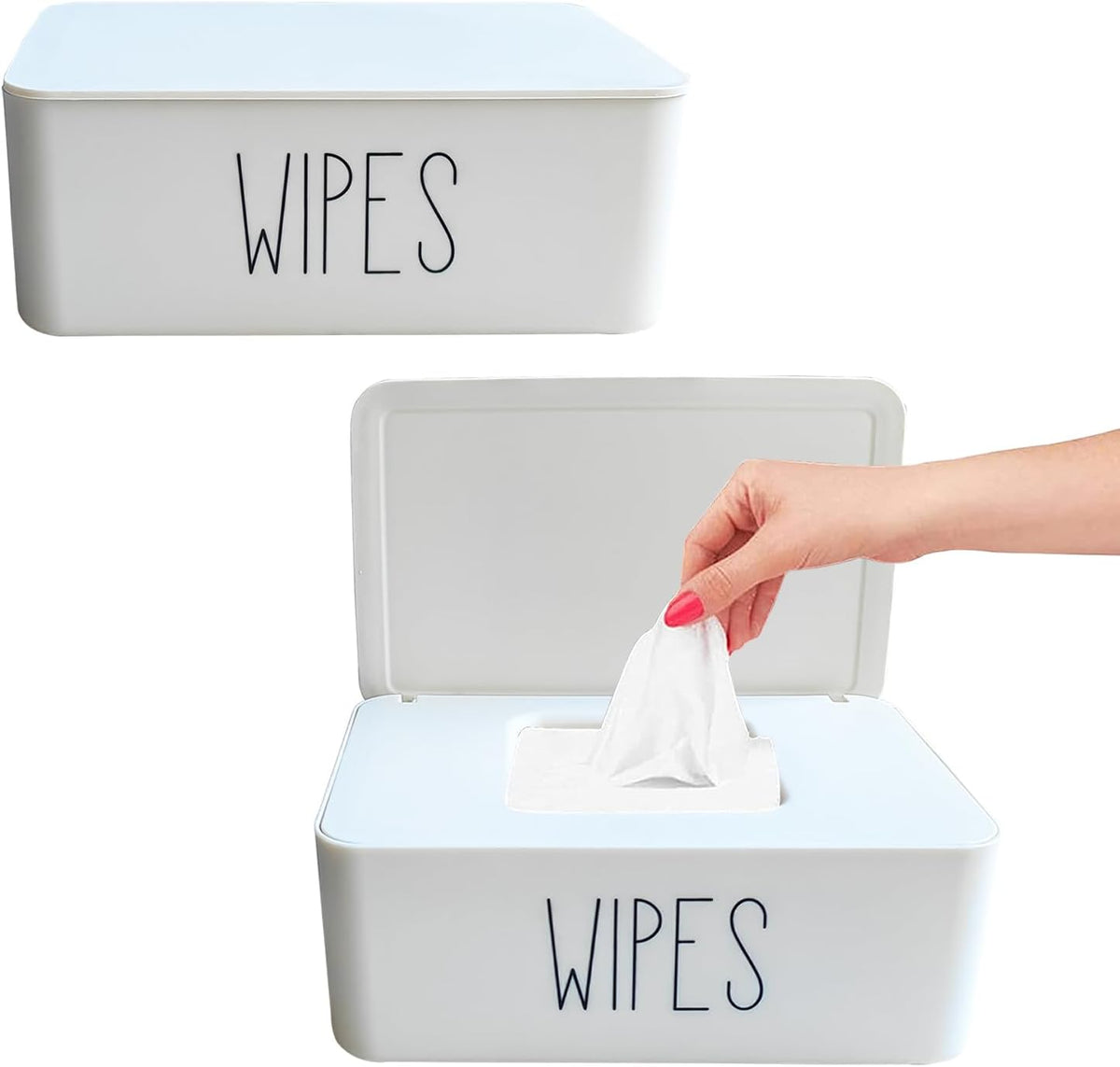 2 Pack Baby Wipes Dispenser for Bathroom,7.28"L * 4.80"W * 2.75"H