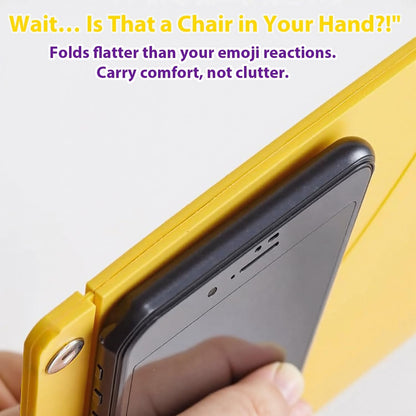 Portable Folding Stool Outdoor Camping Plastic Chair Ultra-Thin Paper Short Stool Used As Shopping Basket (Yellow)