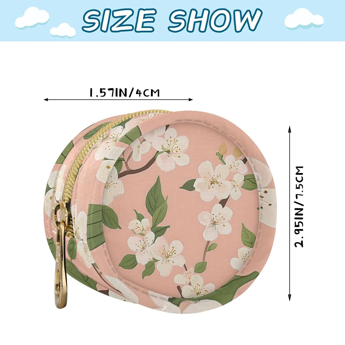 Pretty Flowers and Branches Baby Pacifier Holder Case, Dustproof Portable Storage Box for Diaper Bag Purse, Pacifier Storage Container for Boys & Girls