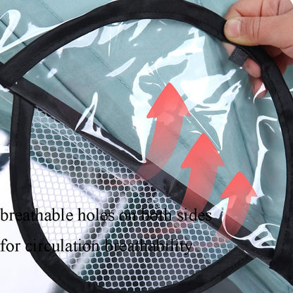 Waterproof Stroller Rain Cover Universal Travel Weather Shield EVA Pram Raincoat Clear Plastic Buggy Umbrella Windshield (Not Include Stroller)