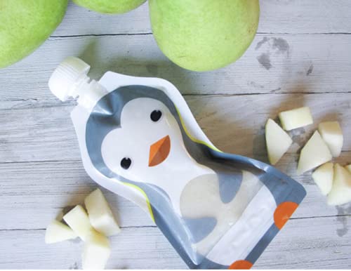 Reusable Baby Food Pouches, 6 Pack, 5oz, Assorted Animals