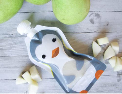 Reusable Baby Food Pouches, 6 Pack, 5oz, Assorted Animals