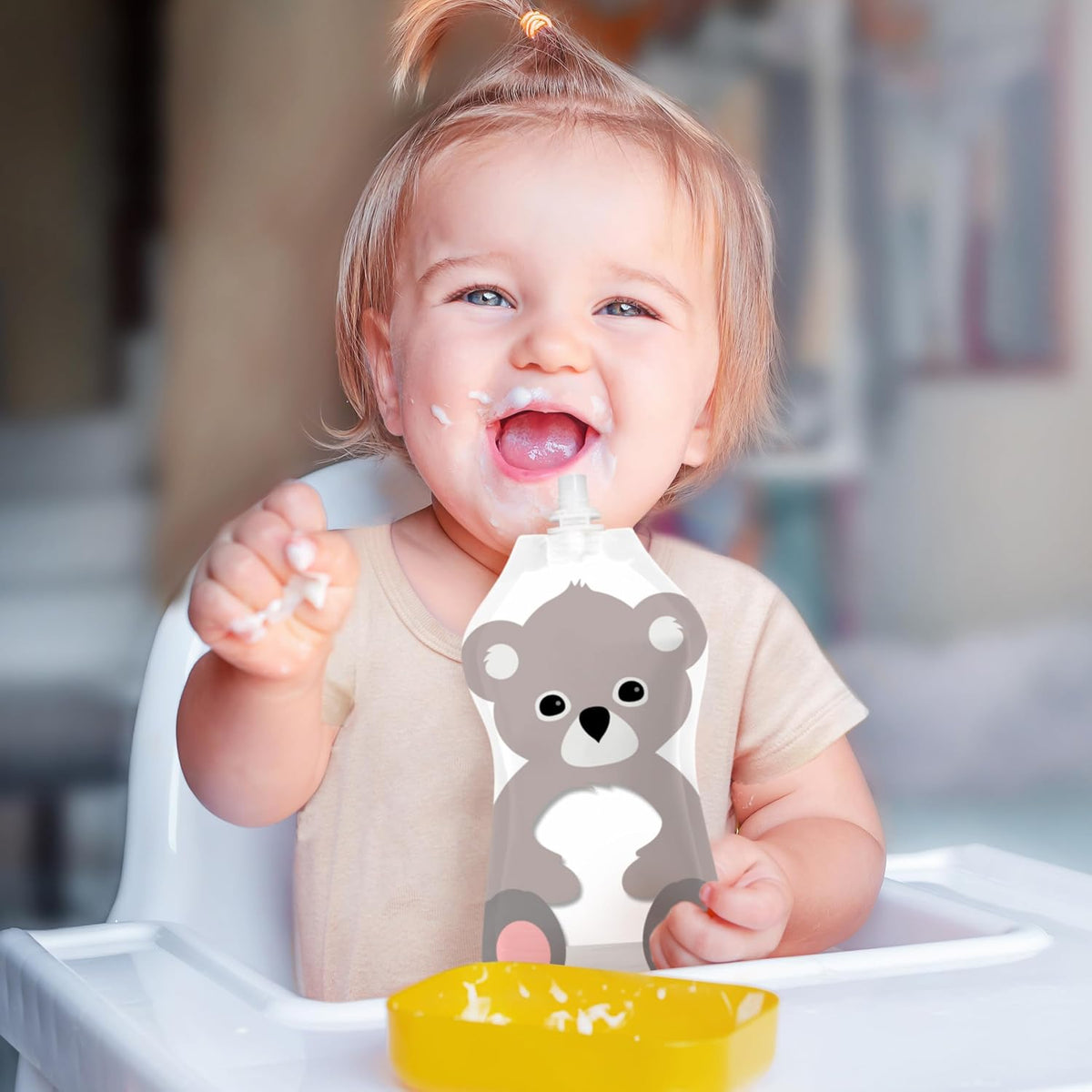Reusable Baby Food Pouches, 6 Pack, 5oz, Assorted Animals