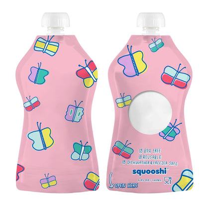 Reusable Baby Food Pouches, 6 Pack, 5oz, Assorted Animals