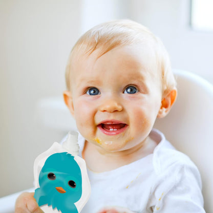 Reusable Baby Food Pouches, 6 Pack, 5oz, Assorted Animals